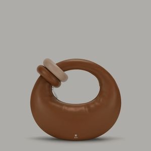 Brown Abacus top handle bag